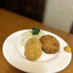 Mendori - チーズ入りカレーコロッケ、メンチカツ