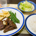 ル・モンド 新宿店 - サーロインステーキランチ定食