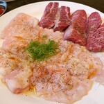 肉料理 大森 - 特選シマチョウ、テッチャン、神戸牛厚ハラミ