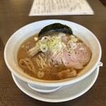 天狗庵 - 煮干しラーメン(850円、斜め上から)