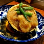 日本料理とJAZZのお店 さくたみ - 突き出し：揚げ茄子