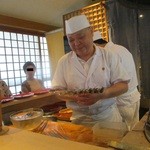 お料理 佐藤 - 生き鮎の串刺し