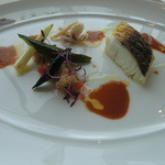 エノテーカ ピンキオーリ - コチのソテーリボルノ風イカのソース
      
      