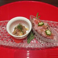 和牛ステーキ割烹 だいすけ クロスゲート金沢店 - 湯引きとローストビーフ