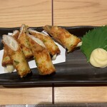 餃子・焼きとりの店 はる - ちくわのチーズ磯辺揚(530円)