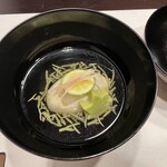 界 松本 - 鱧真薯　青紅葉麩　じゅん菜　茗荷
