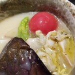 ラーメン巌哲 - 地蛤のヴィシソワーズ風冷やしつけ麺