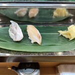 仙令鮨 - 炙り太刀魚、しまあじ