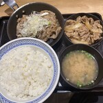 Yoshinoya - 牛皿&ねぎ塩カルビ定食　大盛