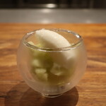 IZA - カルピスのソルベとメロンのグラニテ