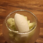 IZA - カルピスのソルベとメロンのグラニテアップ