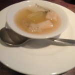 鮑と冬瓜とキヌガサ茸の上湯スープ