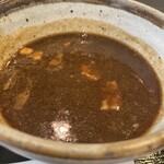 あってりめんこうじ - 濃すぎるので割スープで調整して丁度よく