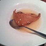 開化亭 - フカヒレのステーキ　水菜と松茸の上湯あんかけ