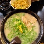 藤一番 - ゆず塩豚トロらーめん650円､チャーハン付