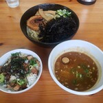 らー麺つけ麺 みやがわ - 料理写真:濃厚つけ麺ミニチャーシュー丼セット2023.08.09