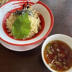 Yamagata Karamiso Ra-Men Kizuna - わさび練り込み麺のつけ麺