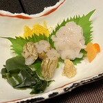 Amaharashi Onsen Isohanabi - 白エビの二種盛り（追加注文）