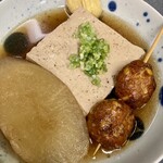 Oden Shousuke - 大根、豆腐、コーンボール