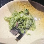 麺処 銀笹 - 薬味（あおさ・根菜）