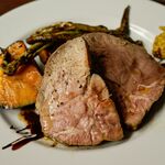 Roasted pork shoulder loin