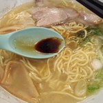 ラーメン ふくや - しおラーメン；後半，お気にの“勝手にMIX” (^^;)ゞ @2013/09/22