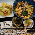 道の駅　あらかわ - 料理写真:天ぷら付き山のきのこうどん