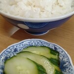 江ちゃんラーメン - ご飯達♪きゅうり好き♬