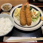 Oshokujidokoro Amemiya - エビフライ定食 ¥1,400（税込）