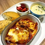 ムーミンカフェ - パパのまんぞくラザニアプレート¥2100