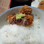 ナカガワ☆スエ食堂 - わさびで味変！これ最高！