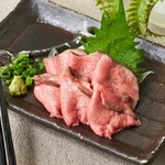 Cow tongue sashimi