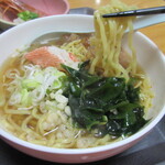 Kanoya - 定食にプラス330円で、スープを素ラーメン（半ラーメン）に変更できます。