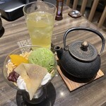 京cafe 上辻園 - 抹茶パフェ 煎茶