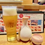 214306085 - 生ビール６６０円 八海山１合８８０円