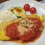 キッチン ブルー グローブ - 豚ヒレ肉ピカタのアップ