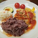 キッチン ブルー グローブ - ご飯を乗せます