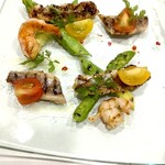 ビストロ　アギャット - 鱧、鰯、海老のグリルと山形県産グリーンアスパラ