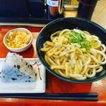 Menya - 朝きざみ定食(うどん)¥360