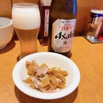 東池袋大勝軒 いちぶん - 瓶ビールはおつまみ付き