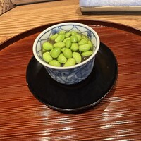 京味 もと井 - 【先付】冷やし茶わん蒸し　　　　　　　　　　　　　（枝豆、もずく、すだちジュレ）