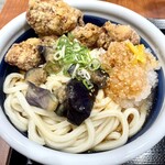 Marugame Seimen - 鬼おろし鶏からぶっかけうどん（特盛 1070円）