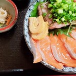 ばんちょう - ネギトロ＆サーモン丼