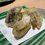 Tempura Azabu Yokota - 原木椎茸・桜鯛・太刀魚