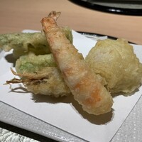 天冨良 麻布よこ田 恵比寿ガーデンプレイス店 - アスパラ・車海老・鱧