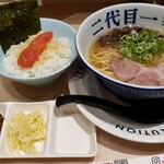 博多ラーメン 二代目一幸舎 - 明太子ご飯とのセット