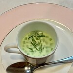 北島亭 - 2023.7.  胡瓜とミントの冷製スープ
