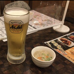 海鮮と骨付鳥 讃岐酒場 - 生ビールはスーパードライ