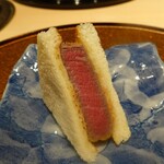 銀座 ちかみつ - 常陸牛ヒレ肉の白いカツサンド
