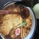 手打中華 麺民 ことぶき家 - ワンタン麺普通盛り。1000円